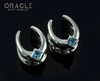 1/2" (12.5mm) White Brass Saddles with London Blue Topaz