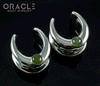 5/8" (16mm) White Brass Saddles with Nephrite Jade