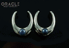 3/4" (19mm) White Brass Saddles with Black Pearls