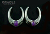 3/4" (19mm) White Brass Saddles with Copper Purple Turquoise