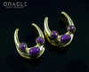 3/4" (19mm) Brass Saddles with Copper Purple Turquoise