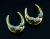 3/4" (19mm) Saddles with Pink Opal and Pink Synthetic Opals