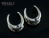 3/4" (19mm) White Brass Saddles with London Blue Topaz