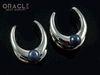 3/4" (19mm) White Brass Saddles with Black Pearls