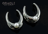 3/4" (19mm) White Brass Saddles with Pearls