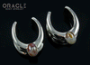 3/4" (19mm) White Brass Saddles with Ocean Jasper