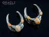 3/4" (19mm) White Brass Saddles with Spiny Oyster Shell