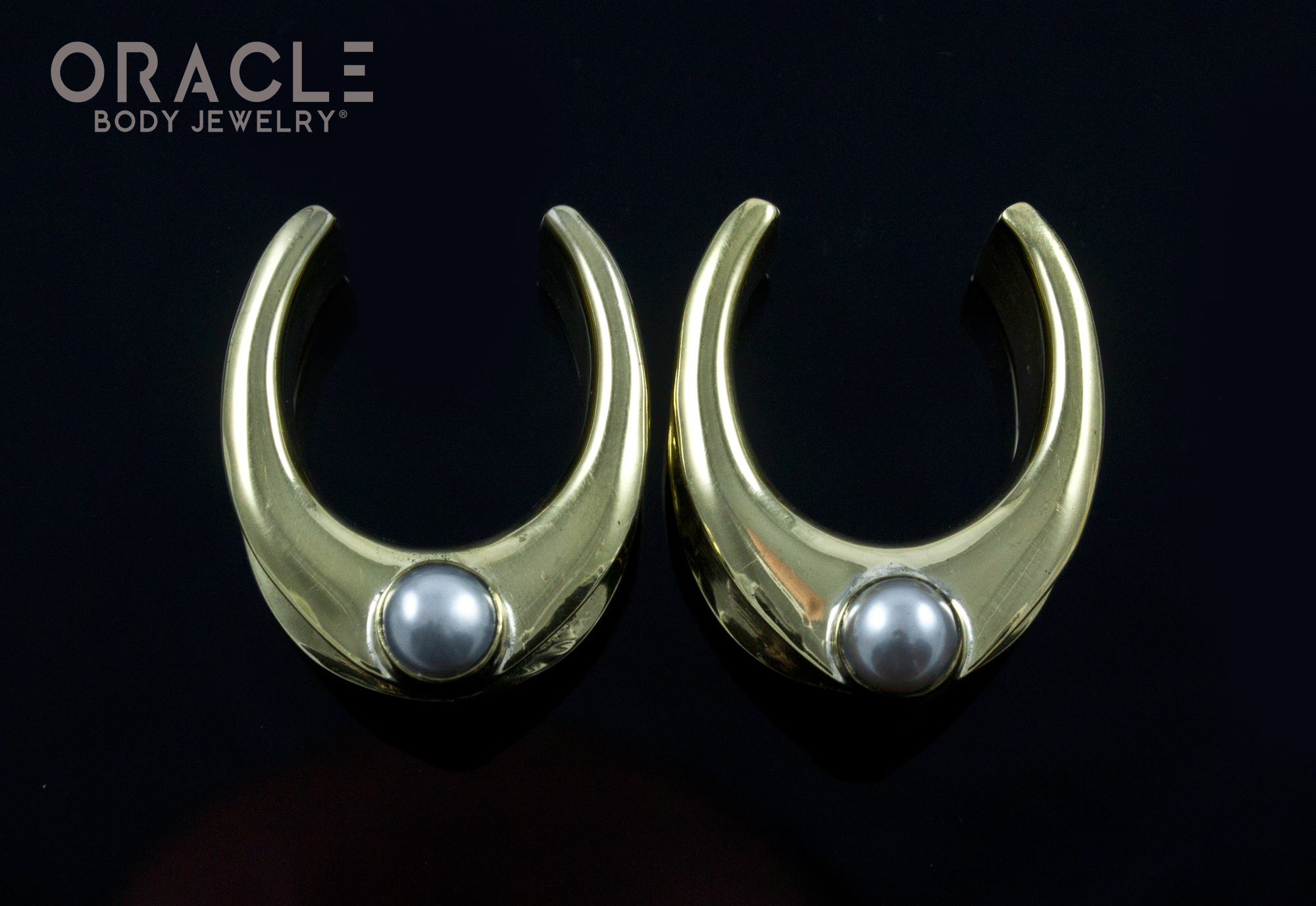 7/8" (22mm) Brass Saddles with Pearls