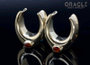 7/8" (22mm) Brass Saddles with Faceted Citrine