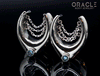 7/8" (22mm) White Brass Saddles with Chains and London Blue Topaz