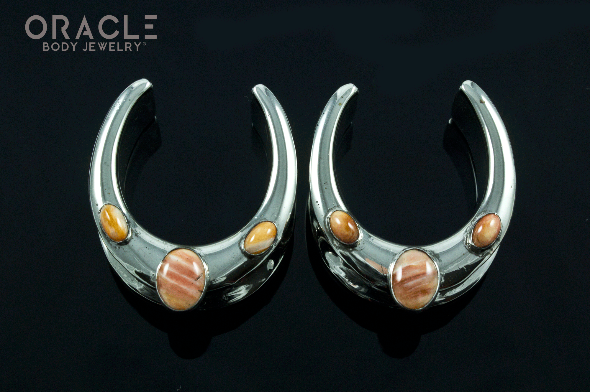 1" (25mm) White Brass Saddles with Spiny Oyster