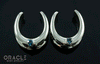 1" (25mm) White Brass Saddles with London Blue Topaz