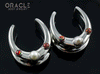 1" (25mm) White Brass Saddles with Pearls and Synthetic Opals