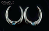 1-1/4" (32mm) White Brass Saddles with Swiss Topaz