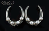 1-1/4" (32mm) White Brass Saddles with Pearls
