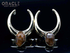 1-1/4" (32mm) Brass Saddles with Faceted Rutilated Quartz