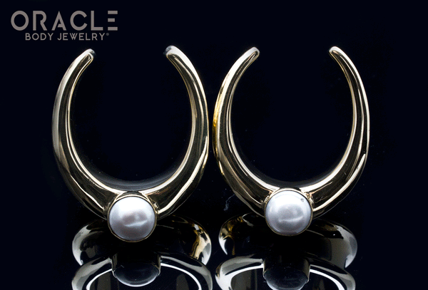 1-1/4" (32mm) Brass Saddles with Pearls