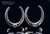1-1/4" (32mm) White Brass Saddles with Swiss Topaz