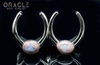 1-1/4" (32mm) White Brass Saddles with Large Matrix Opals