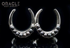 1-1/4" (32mm) White Brass Saddles with Black Pearls
