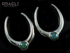 1-1/2" (38mm) White Brass Saddles with Rainbow Obsidian