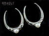 1-1/2" (38mm) White Brass Saddles with Pearls