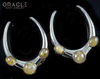 1-1/2" (38mm) White Brass Saddles with Rutilated Quartz