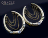 1-5/8" (41mm) Brass Saddles with Chains and Labradorite