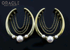 2" (51mm) Brass Saddles with Chains and Pearls