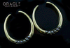 2" (51mm) Brass Saddles with Channel Set Black Pearls