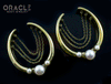 2" (51mm) Brass Saddles with Chains and Pearls