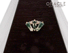 14k Yellow Gold Triple Crown Moss Agate and Diamonds Threadless End