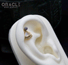 14k Yellow Gold Moonstone with Diamonds Charm