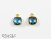 18k Yellow Gold Faceted London Blue Topaz Charms