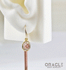 18k Yellow Gold Rose Cut Watermelon Tourmaline Charms