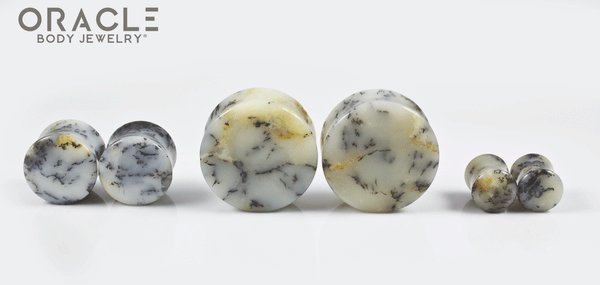 Dendritic Opal Double Flare Plugs