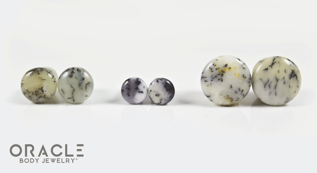 Dendritic Opal Single Flare Plugs