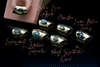 Hammered Brass Lobe Clickers with Stones