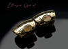 Hammered Brass Lobe Clickers with Stones