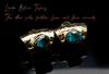 Hammered Brass Lobe Clickers with Stones