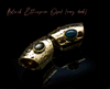 Hammered Brass Lobe Clickers with Stones