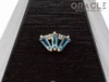 14k Yellow Gold Triple Crown London Blue Topaz and Diamonds Threadless End
