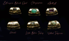 Hammered Brass Lobe Clickers with Stones