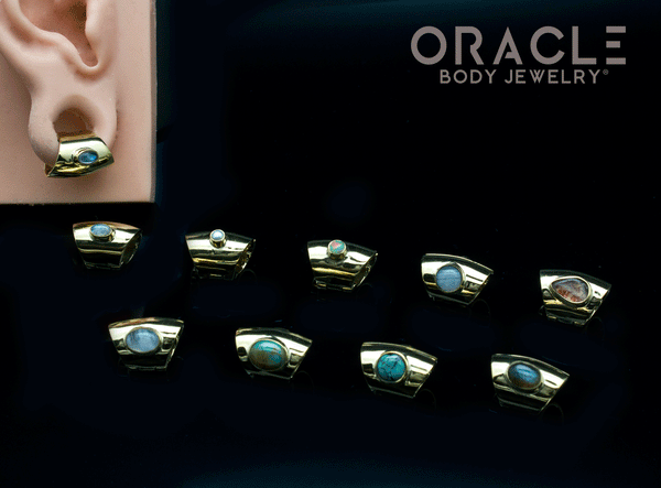 High Polish Brass Lobe Clickers with Stones