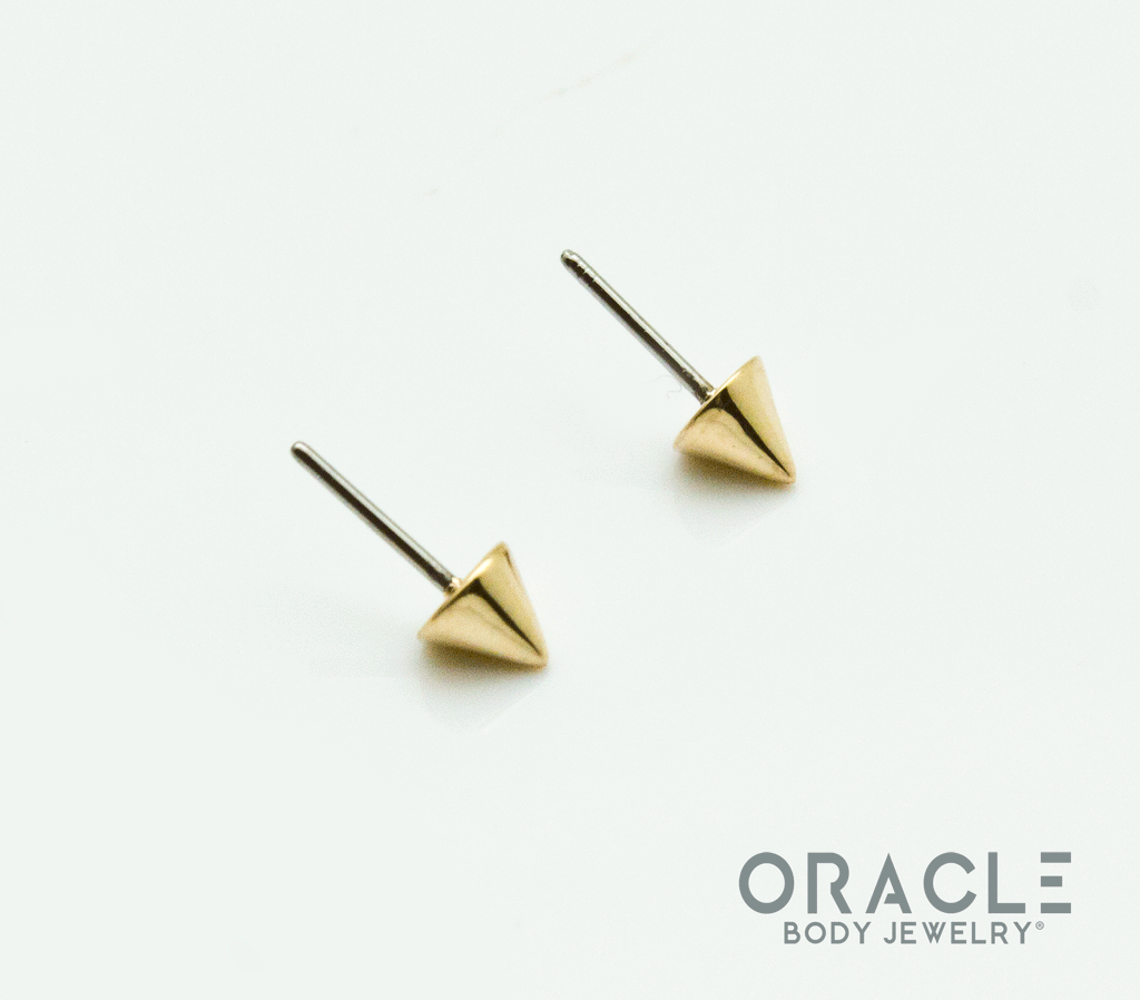 14k Spike Threadless End 3mm