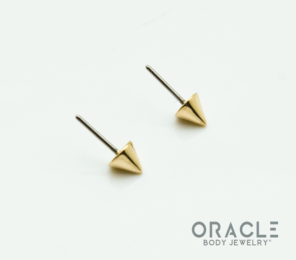 14k Spike Threadless End 3mm