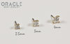 14k Yellow Gold Princess Cut Prong Set CZ Threadless Ends