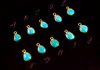 18k Yellow Gold Natural Turquoise Charms