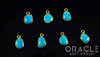18k Yellow Gold Natural Turquoise Charms