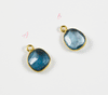 18k Yellow Gold London Blue Topaz Charms